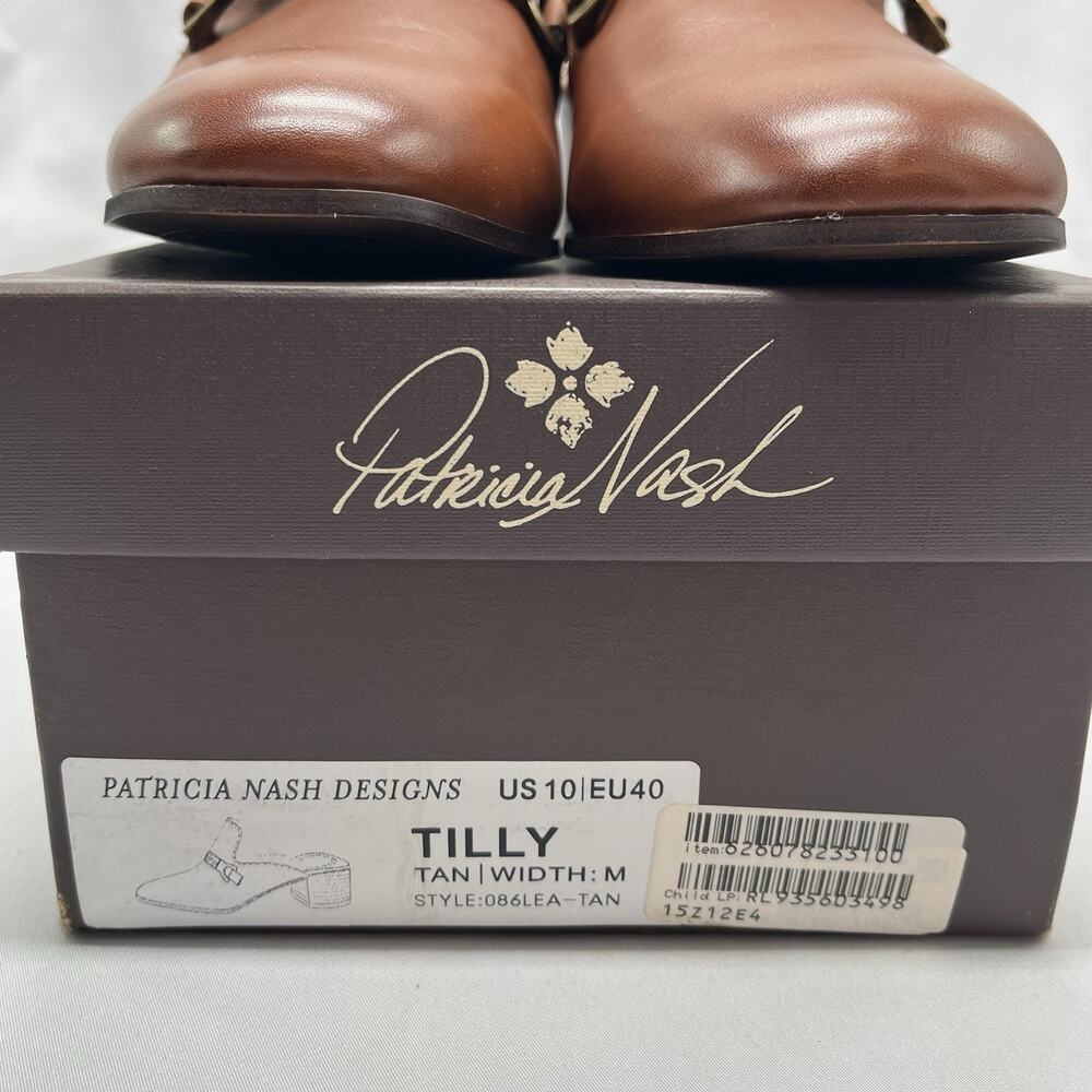 Patricia Nash Tilly Leather Mules New With Box Size 10 Chain horse bit detail - Picture 3 of 14